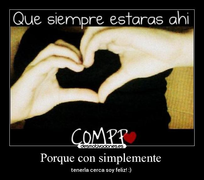 Porque con simplemente  - 