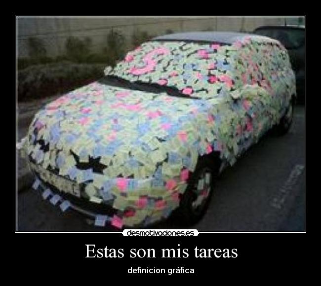 Estas son mis tareas -