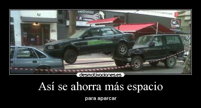 Así se ahorra más espacio - para aparcar