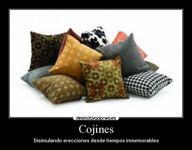 Cojines - Disimulando erecciones desde tiempos inmemorables