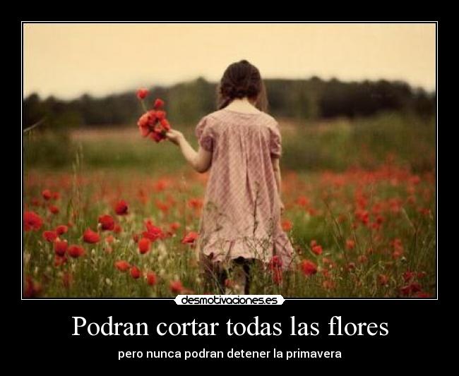 Podran cortar todas las flores - pero nunca podran detener la primavera