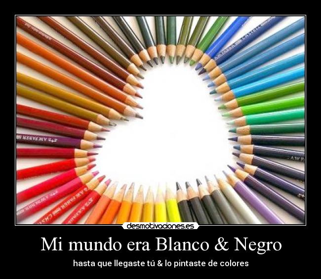Mi mundo era Blanco & Negro - hasta que llegaste tú & lo pintaste de colores