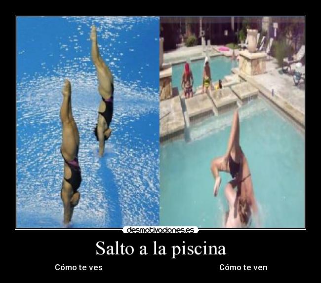 Salto a la piscina -