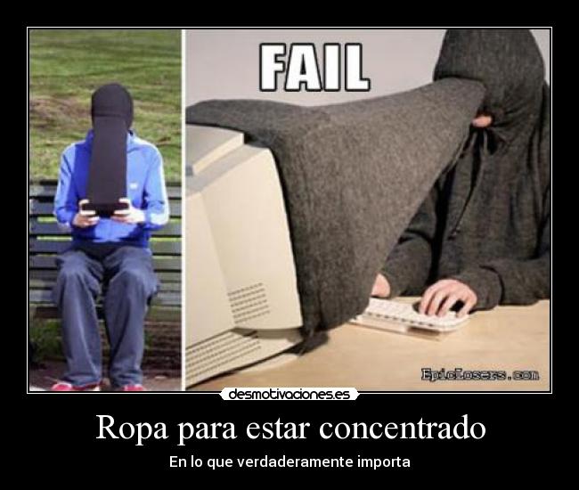 Ropa para estar concentrado -