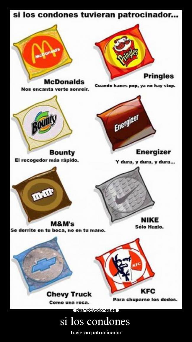 si los condones - tuvieran patrocinador