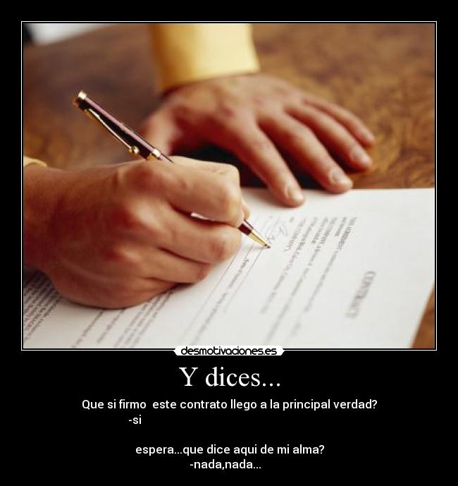 Y dices... - 
