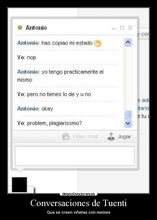 Conversaciones de Tuenti - Que se creen viñetas con memes