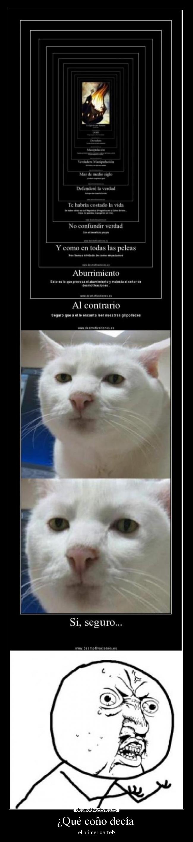 ¿Qué coño decía - el primer cartel?