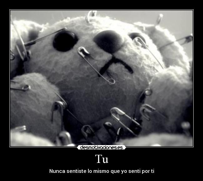 Tu - Nunca sentiste lo mismo que yo senti por ti