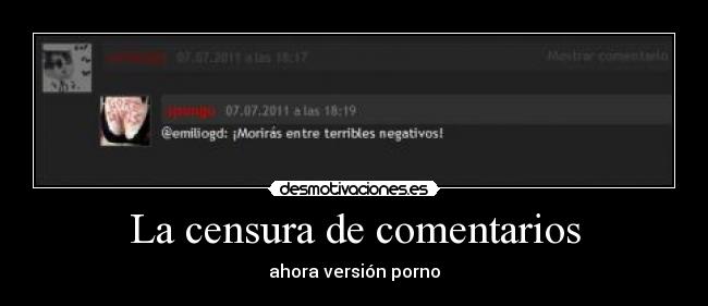 La censura de comentarios -