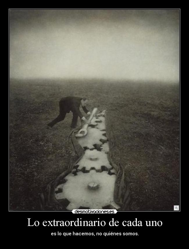 Lo extraordinario de cada uno - es lo que hacemos, no quiénes somos.
