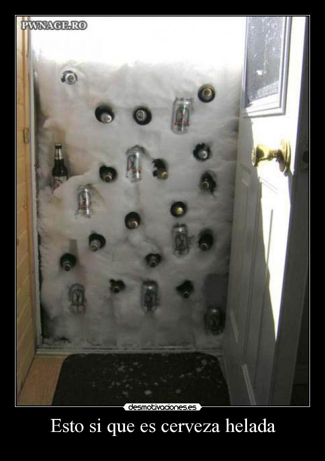 Esto si que es cerveza helada -