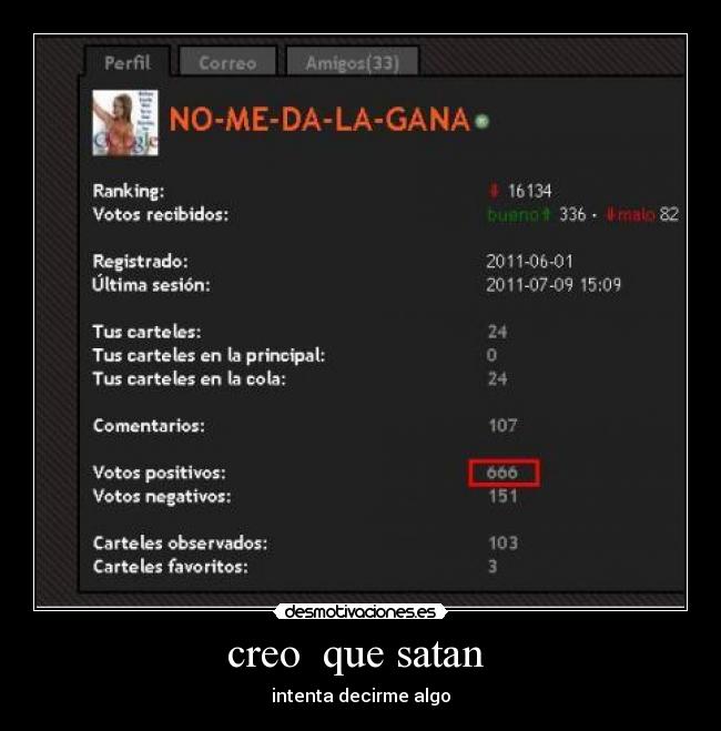 creo  que satan  - intenta decirme algo