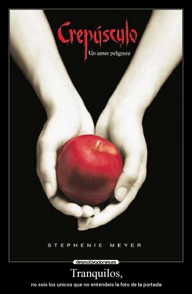 Tranquilos, - no sois los unicos que no entendeis la foto de la portada