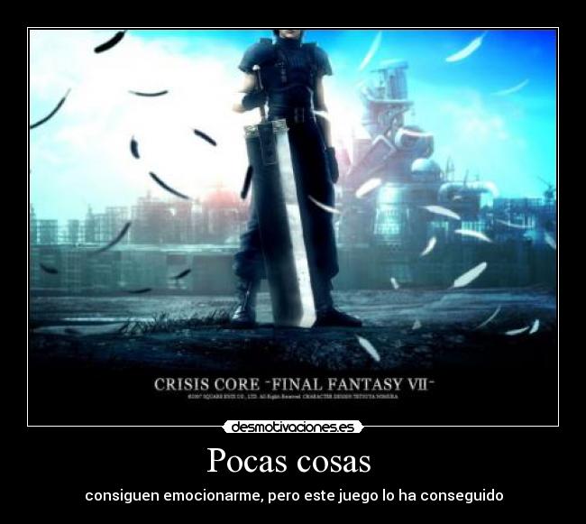 carteles crisis core zack fair desmotivaciones