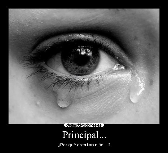 Principal... - ¿Por qué eres tan dificil...?