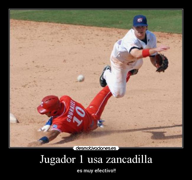 Jugador 1 usa zancadilla - 