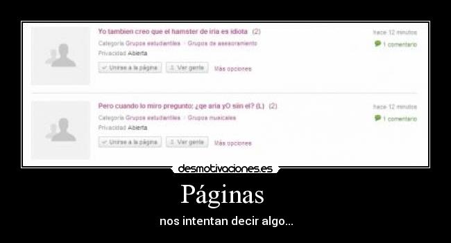 Páginas - nos intentan decir algo...