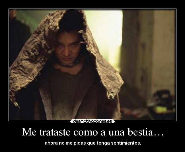 Me trataste como a una bestia… - 