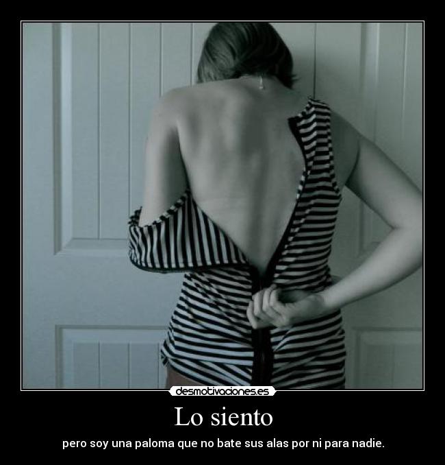 Lo siento -