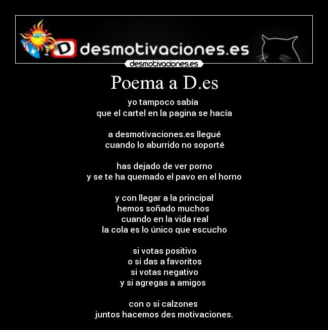 Poema a D.es -