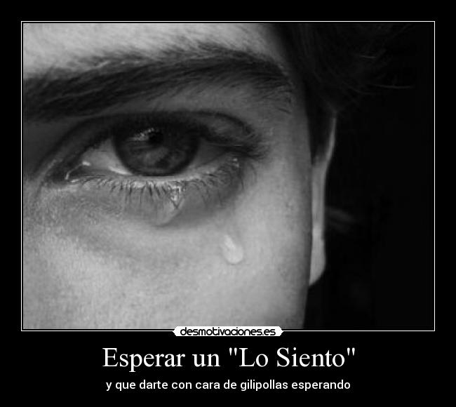 Esperar un Lo Siento - y que darte con cara de gilipollas esperando
