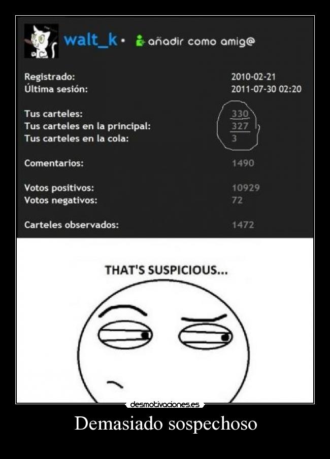 Demasiado sospechoso -