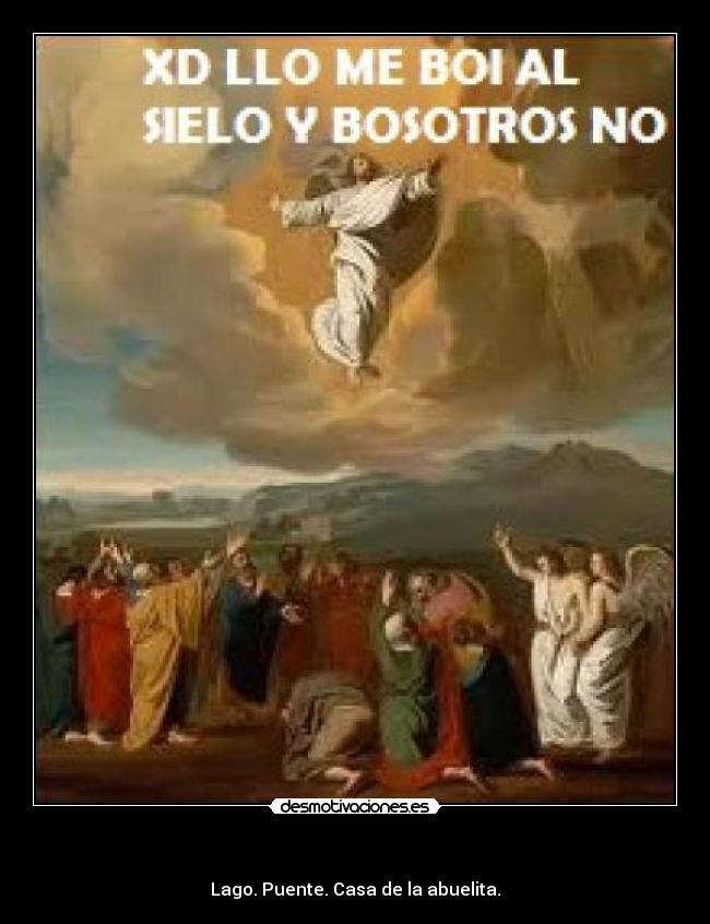 - Lago. Puente. Casa de la abuelita.