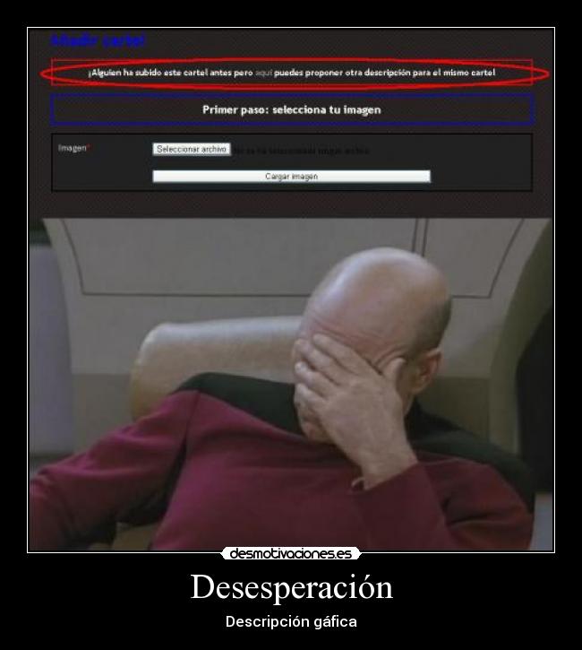 Desesperación - Descripción gáfica