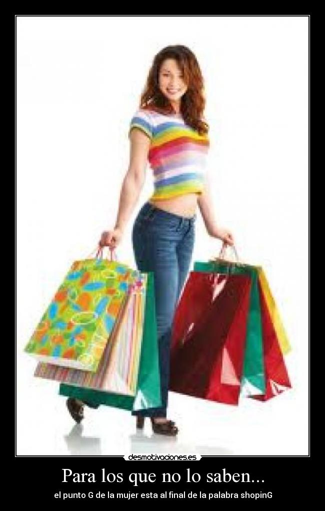 carteles mujeres shoping punto desmotivaciones