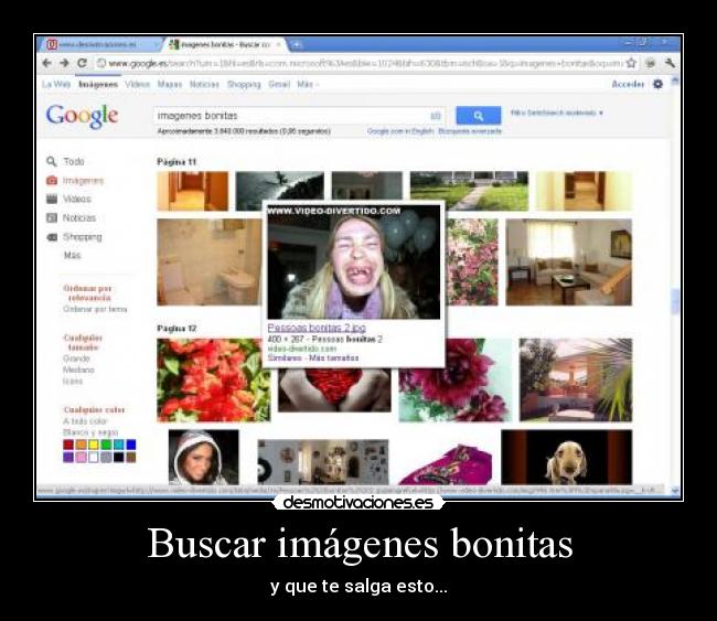 Buscar imágenes bonitas - y que te salga esto...