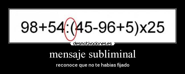 mensaje subliminal -