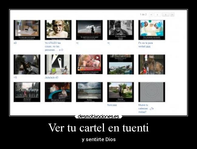 Ver tu cartel en tuenti -