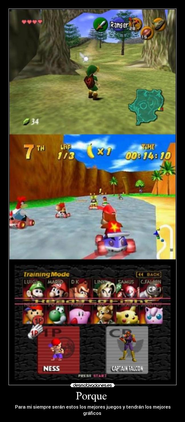 Porque - Para mi siempre serán estos los mejores juegos y tendrán los mejores gráficos