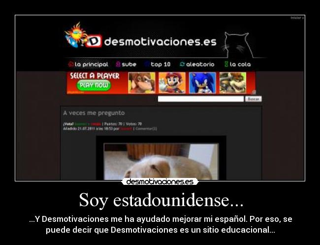 Soy estadounidense... -