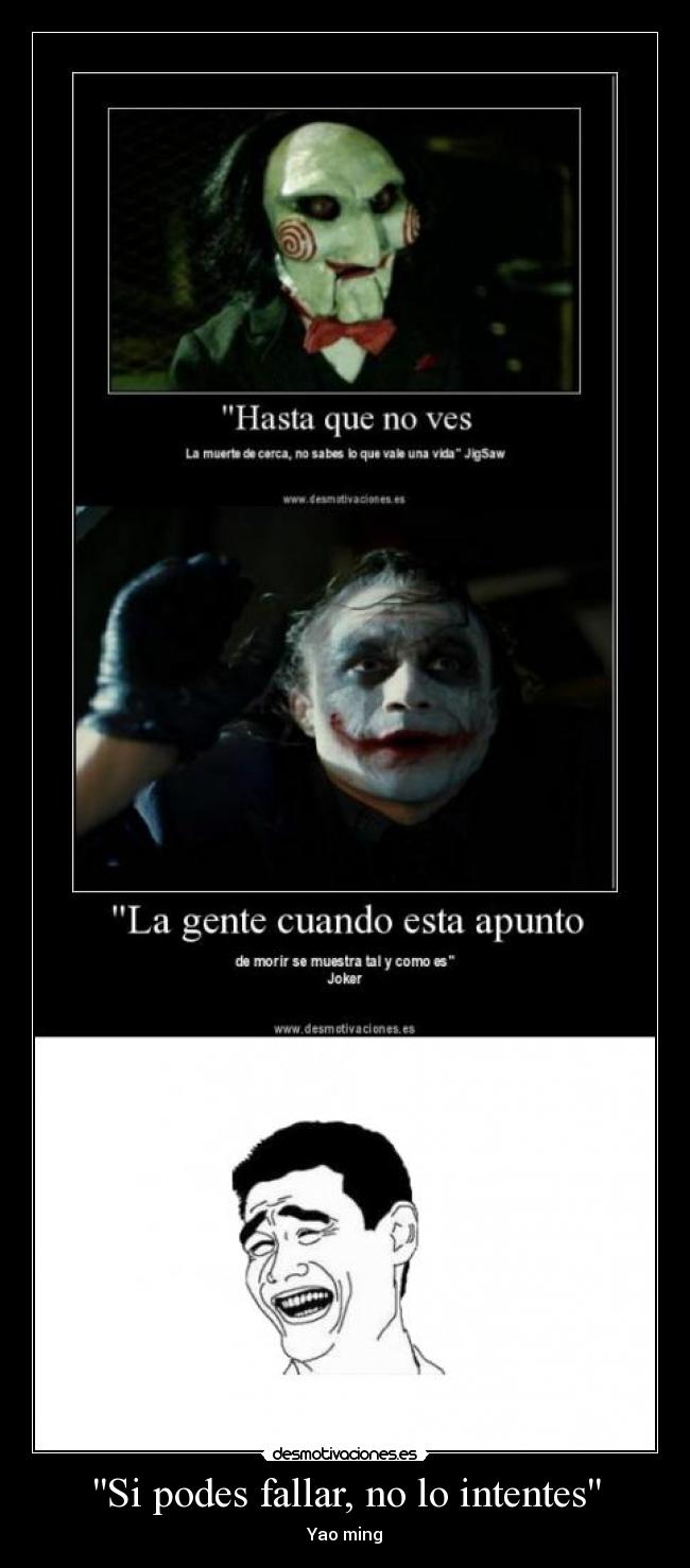 Si podes fallar, no lo intentes -