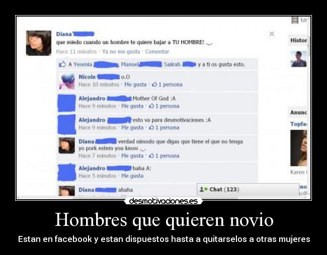 Hombres que quieren novio - Estan en facebook y estan dispuestos hasta a quitarselos a otras mujeres