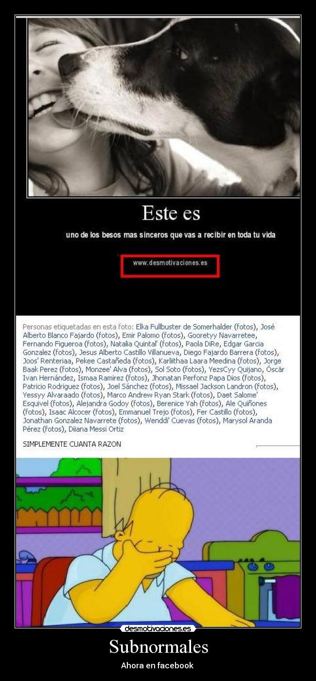 Subnormales - Ahora en facebook 