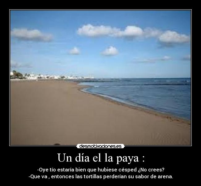 Un día el la paya : - 