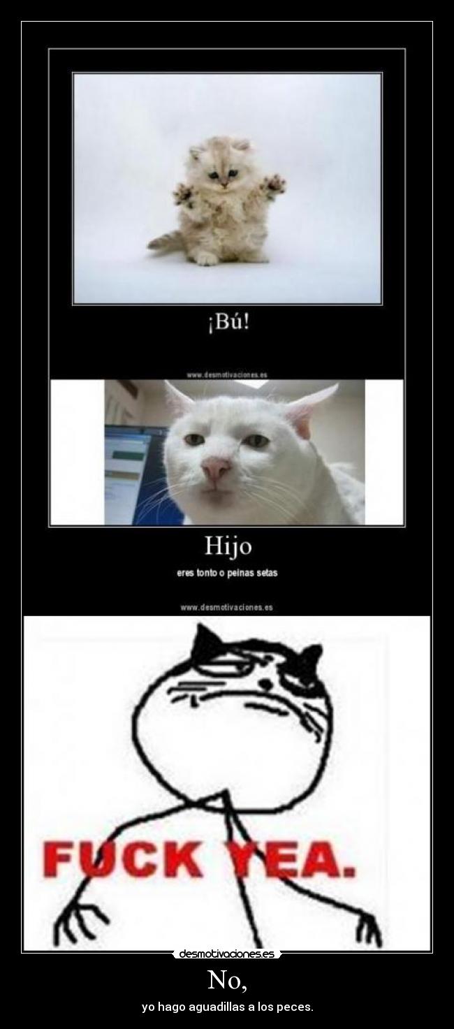 No, - yo hago aguadillas a los peces.