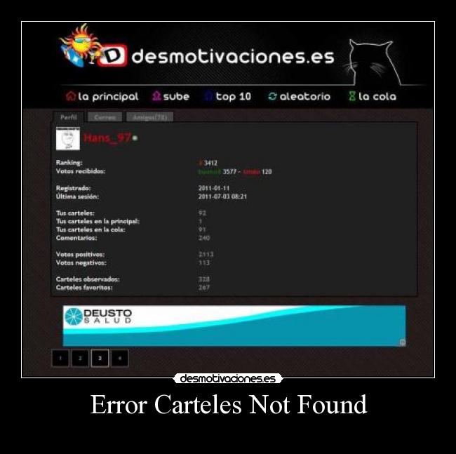 Error Carteles Not Found -