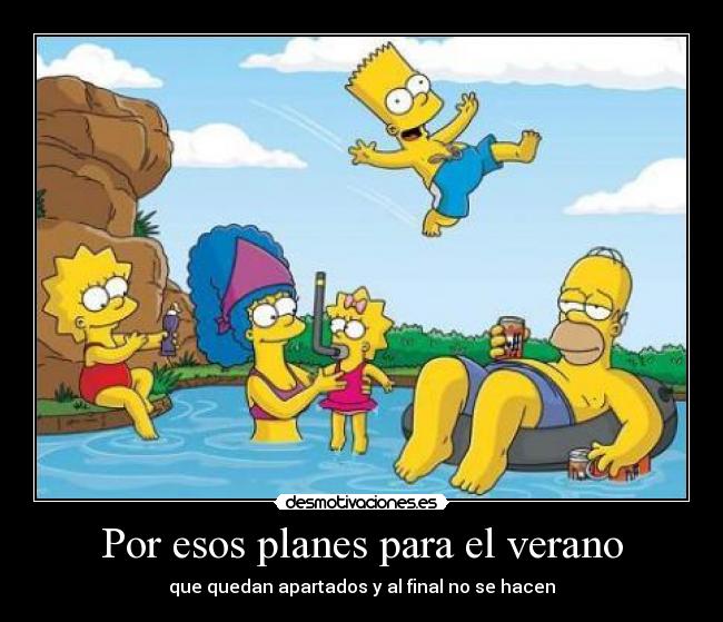 carteles verano planes para verano desmotivaciones