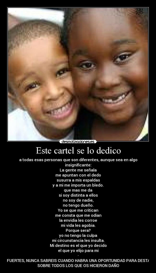 Este cartel se lo dedico -