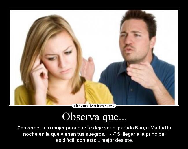 Observa que... -