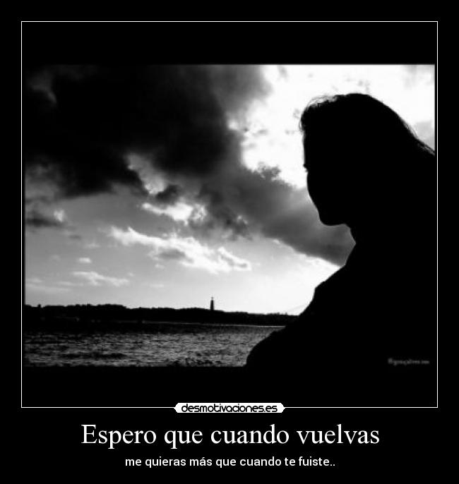 Espero que cuando vuelvas -