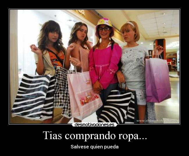 Tias comprando ropa... -