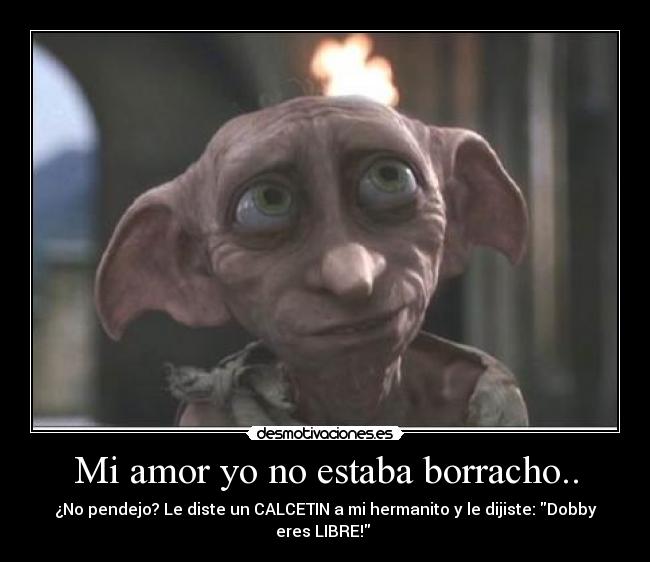 carteles amor no pendejo diste calcetin hermanito dijiste dobby eres libre desmotivaciones