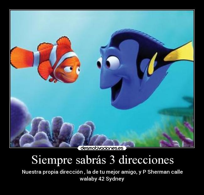 Siempre sabrás 3 direcciones - 