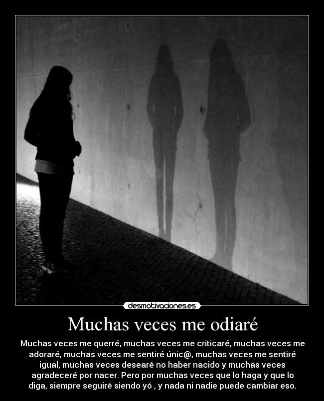 Muchas veces me odiaré -