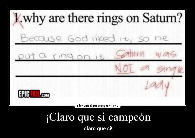 ¡Claro que si campeón - 